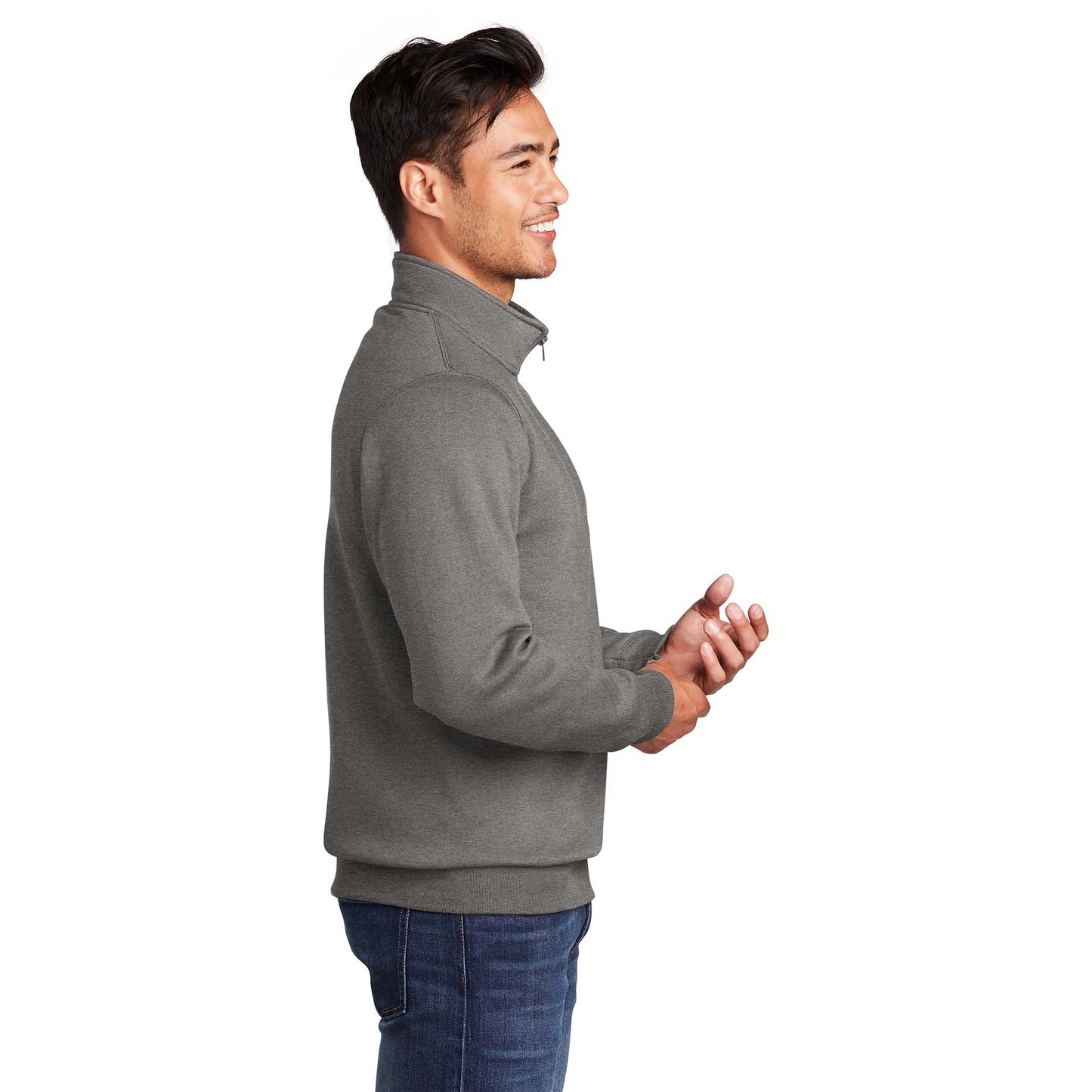 Athletic Heather Sweatshirt - Port & Company - Cozy Fleece