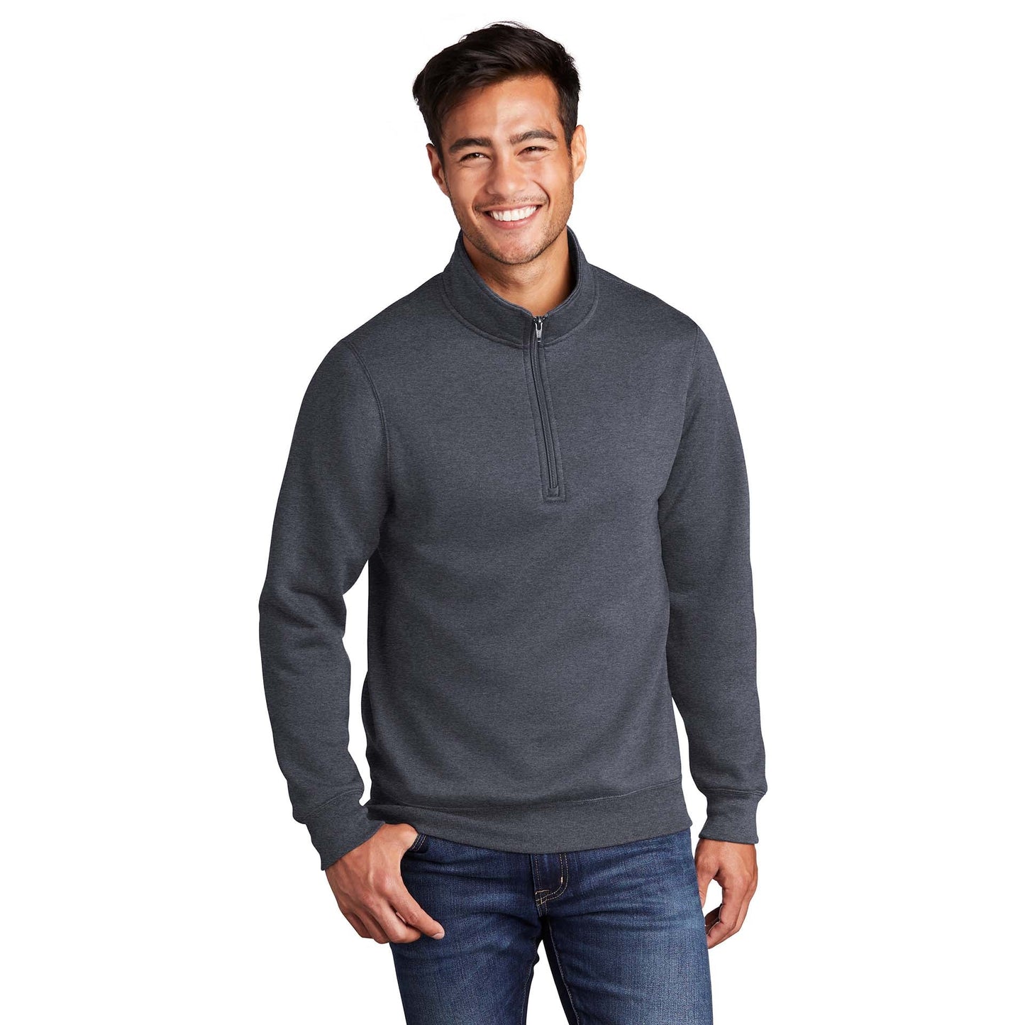 Athletic Heather Sweatshirt - Port & Company - Cozy Fleece