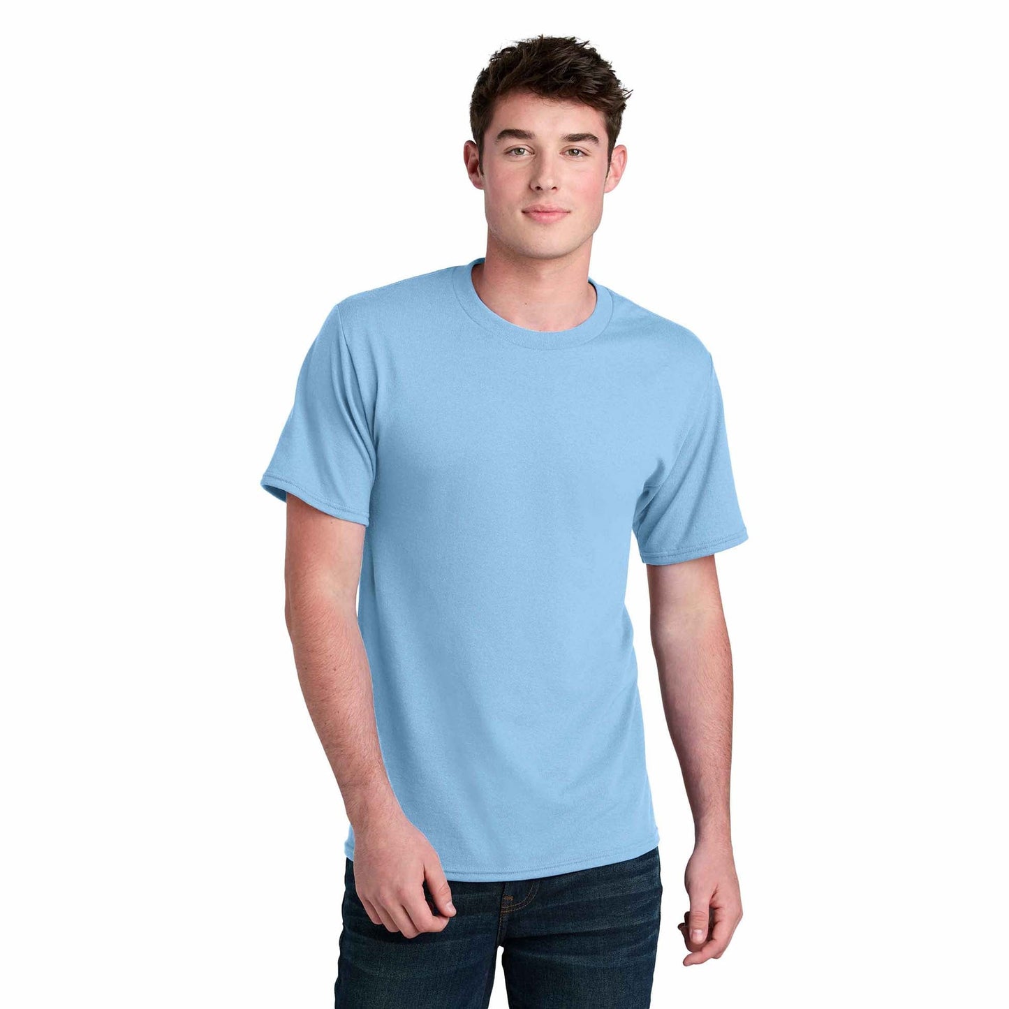 Aquatic Blue T-Shirts - Port & Company - Eco Friendly Cotton