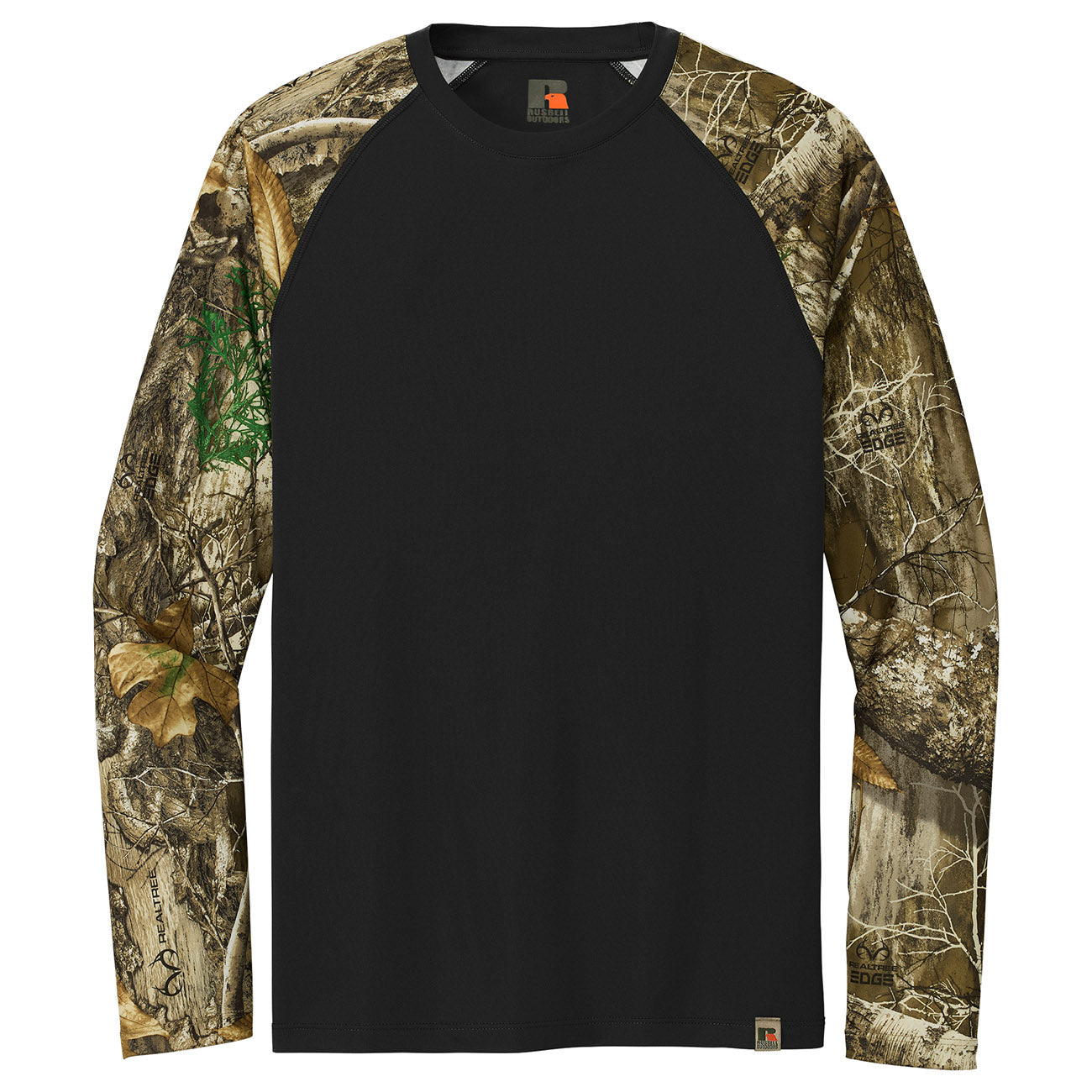 Black Colorblock Tee - Russell Outdoors - Moisture Wicking