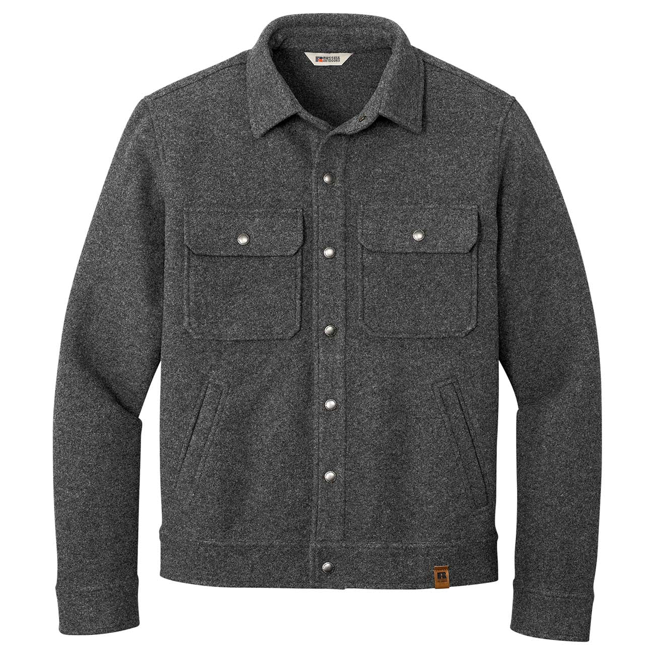 Deep Black Plaid Jacket - Russell Outdoors - Comfortable Fit