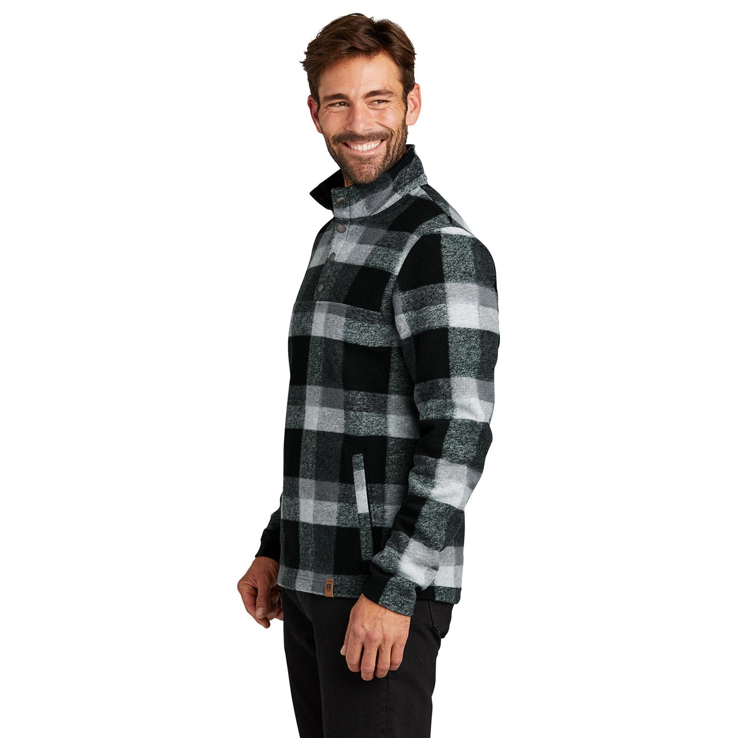 Deep Black Plaid Sweatshirts - Russell Outdoors - Stylish Fabric
