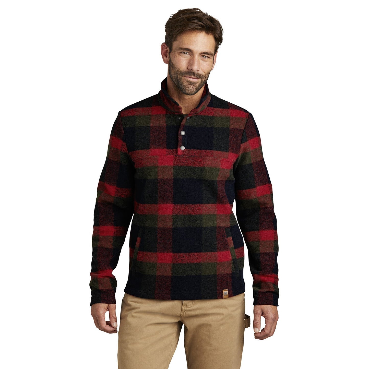 Deep Black Plaid Sweatshirts - Russell Outdoors - Stylish Fabric