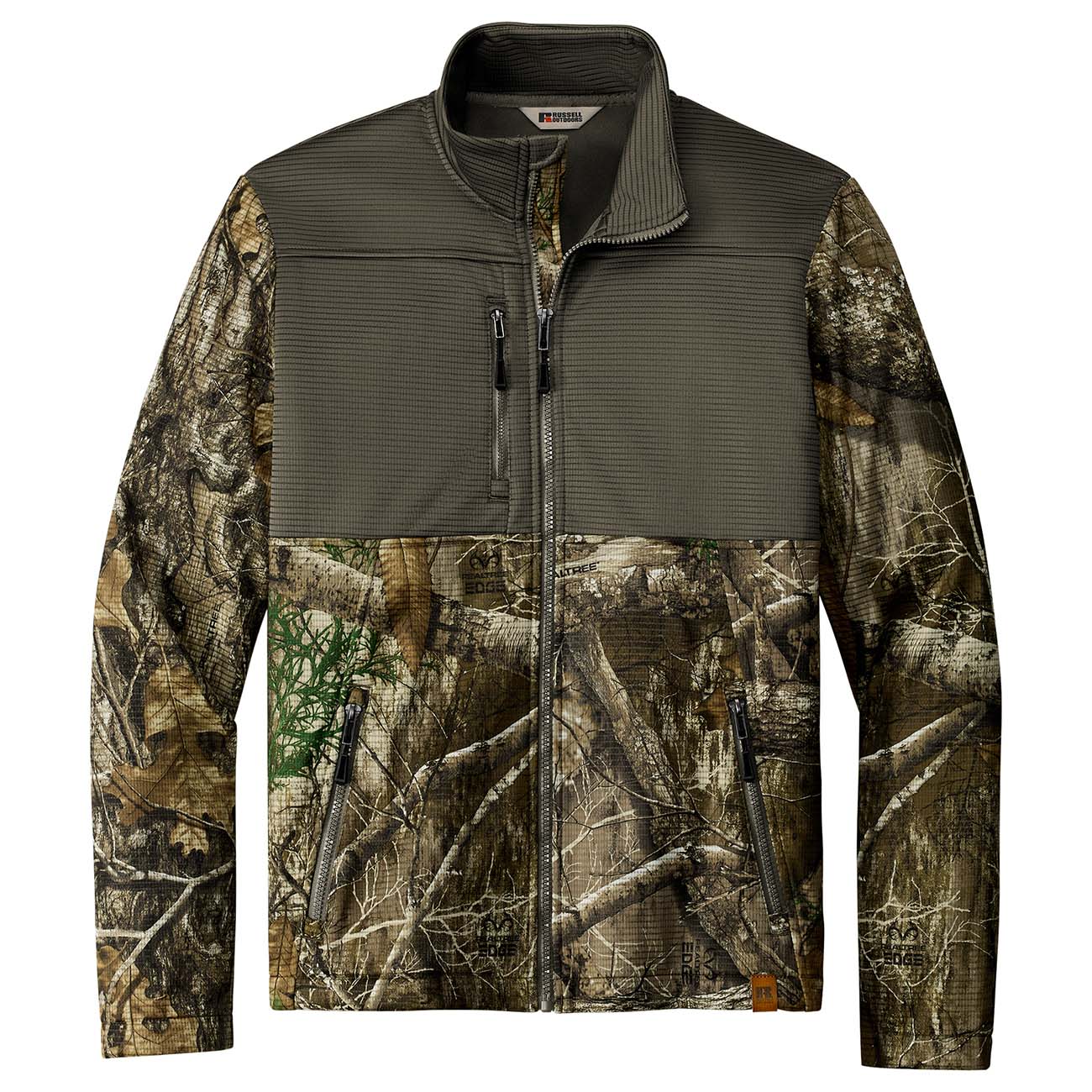 Deep Black Sweatshirt - Russell Outdoors - Colorblock Design