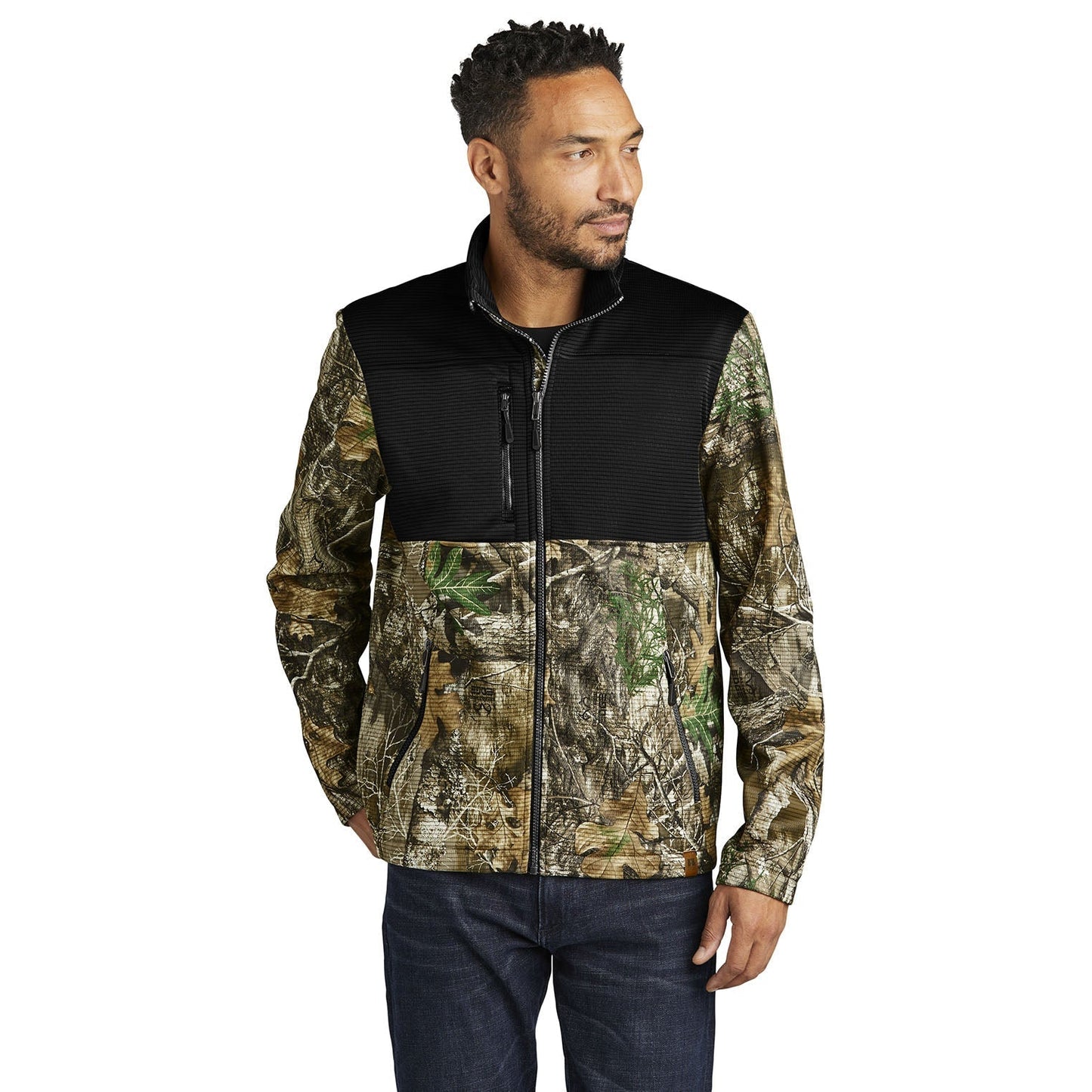 Deep Black Sweatshirt - Russell Outdoors - Colorblock Design