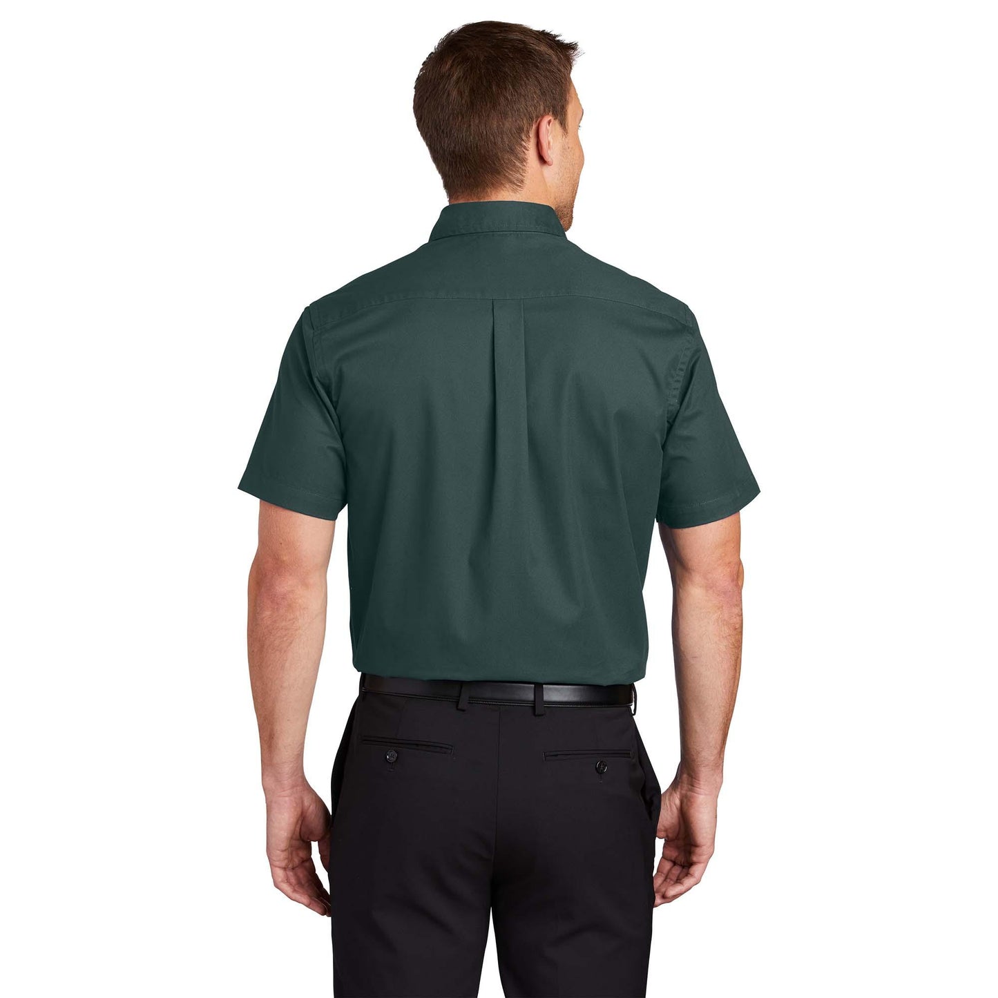 Black/Light Stone Button Up Shirt - Port Authority - Easy Care