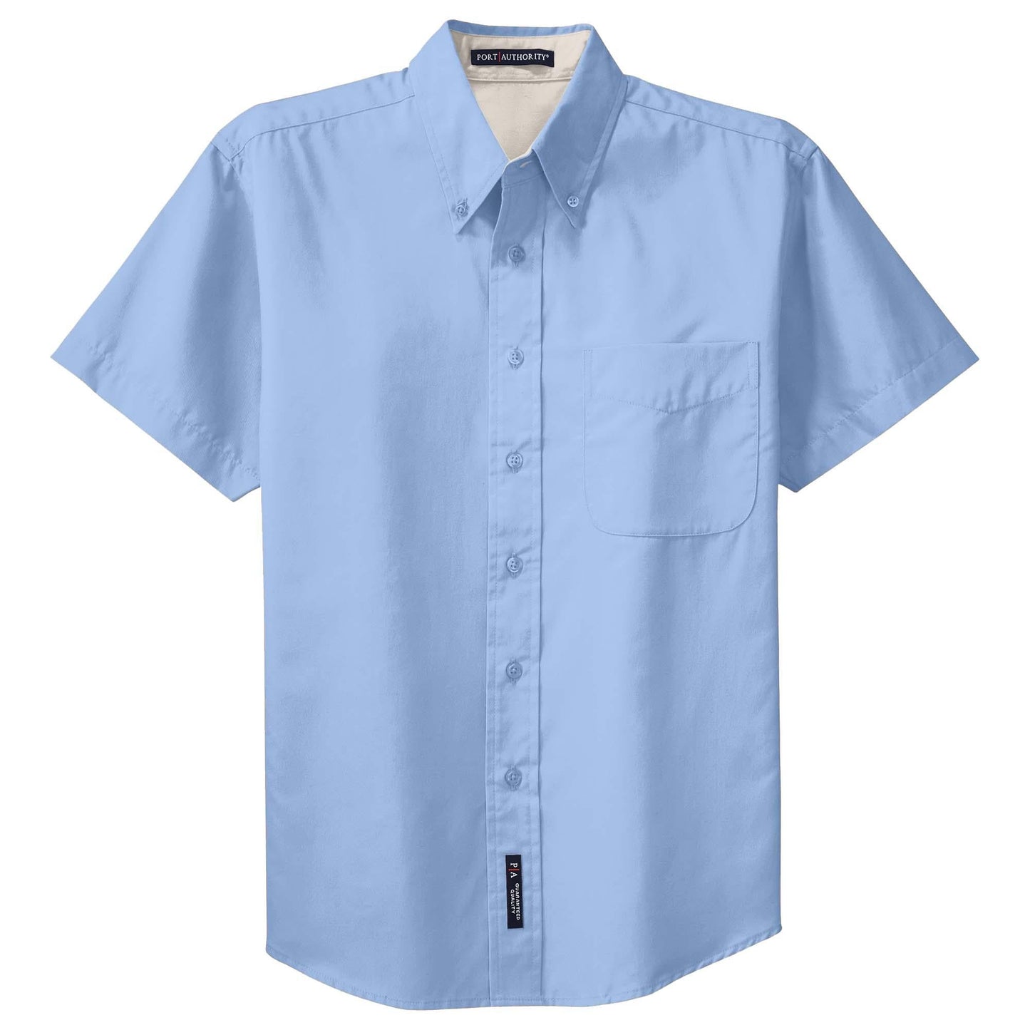Black/Light Stone Button Up Shirt - Port Authority - Easy Care