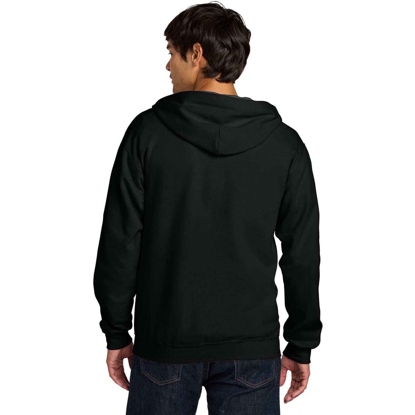 Black Sweatshirt - Gildan - Soft Fleece Zip Up - Comfortable