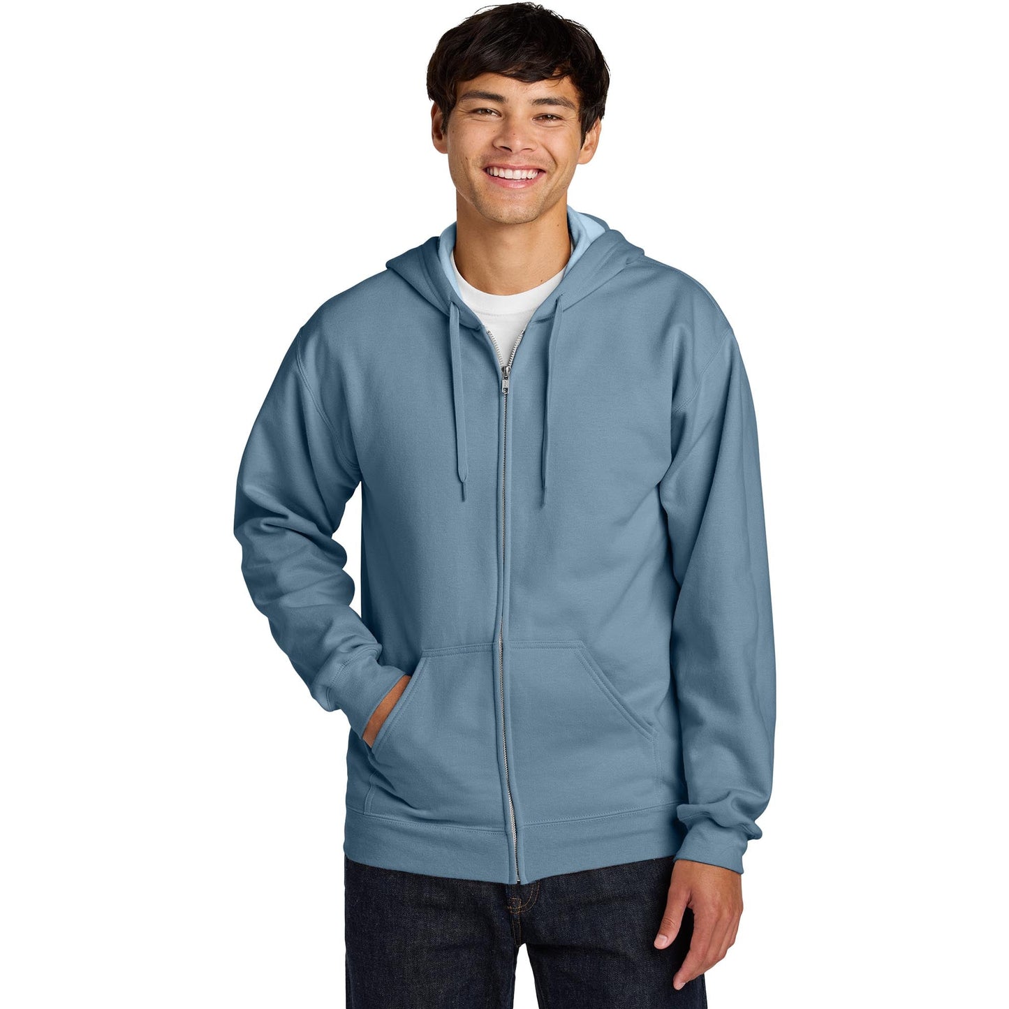 Black Sweatshirt - Gildan - Soft Fleece Zip Up - Comfortable