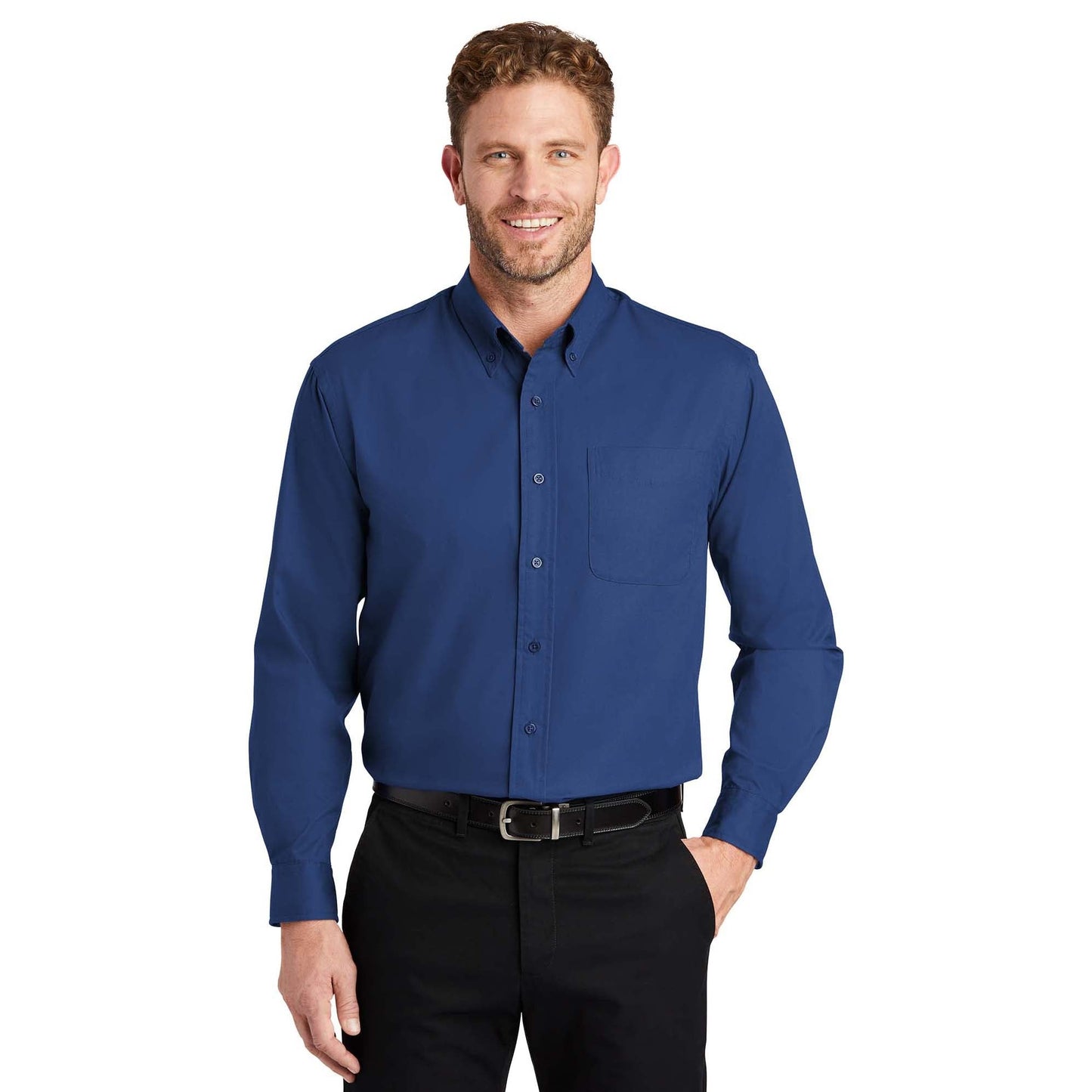Burgundy Button Up Shirts - Cornerstone - Soft Twill