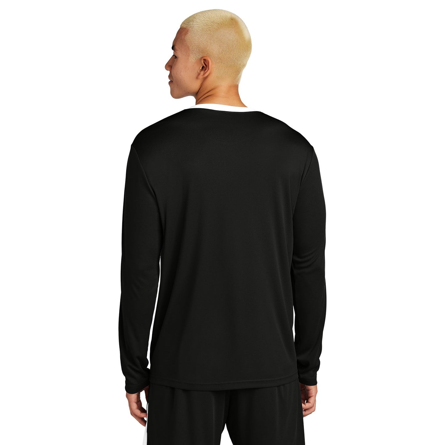 Black/White T-Shirt - Sport-Tek - Moisture-Wicking Crew