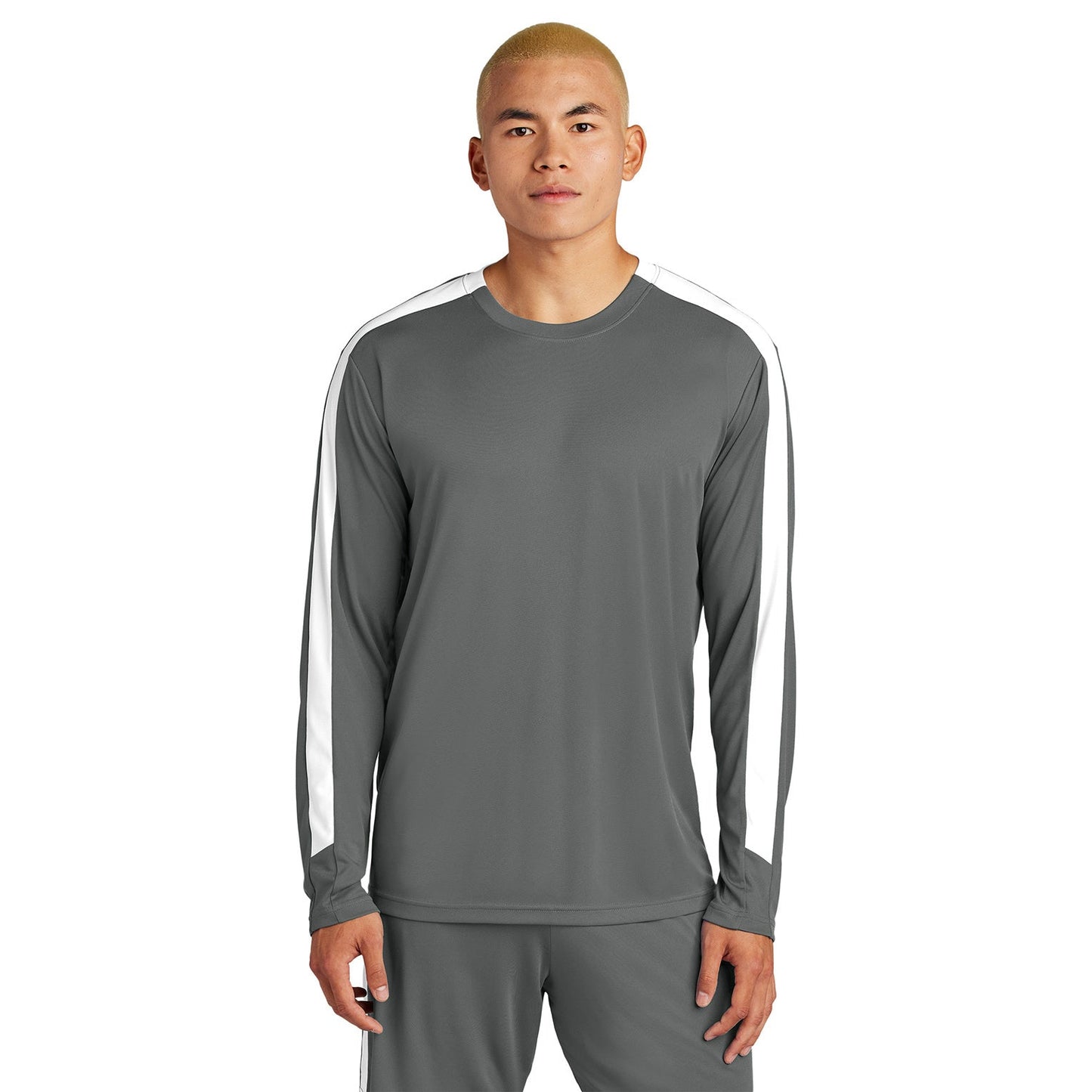 Black/White T-Shirt - Sport-Tek - Moisture-Wicking Crew