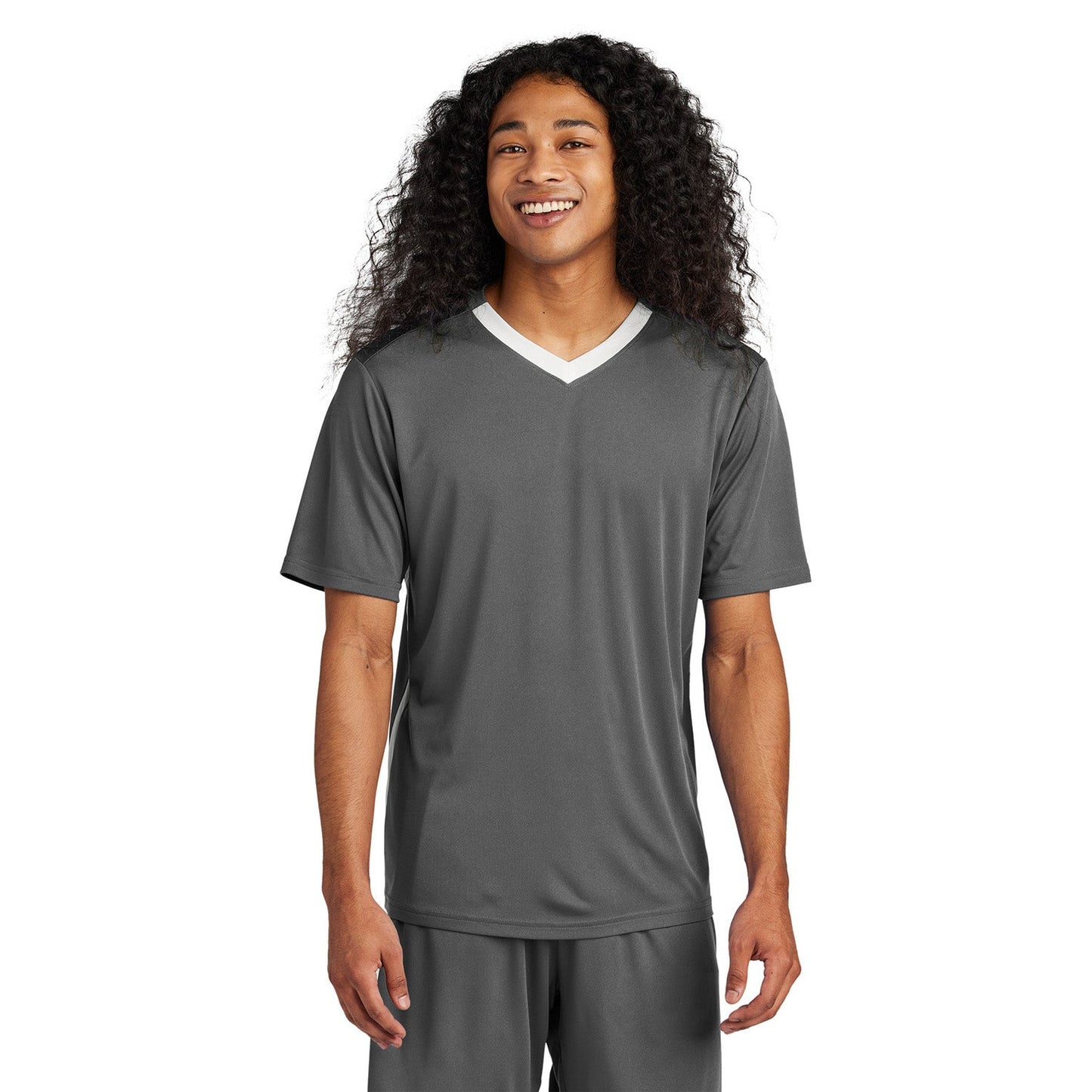Black/White T-Shirts - Sport-Tek - Athletic Polyester Fit