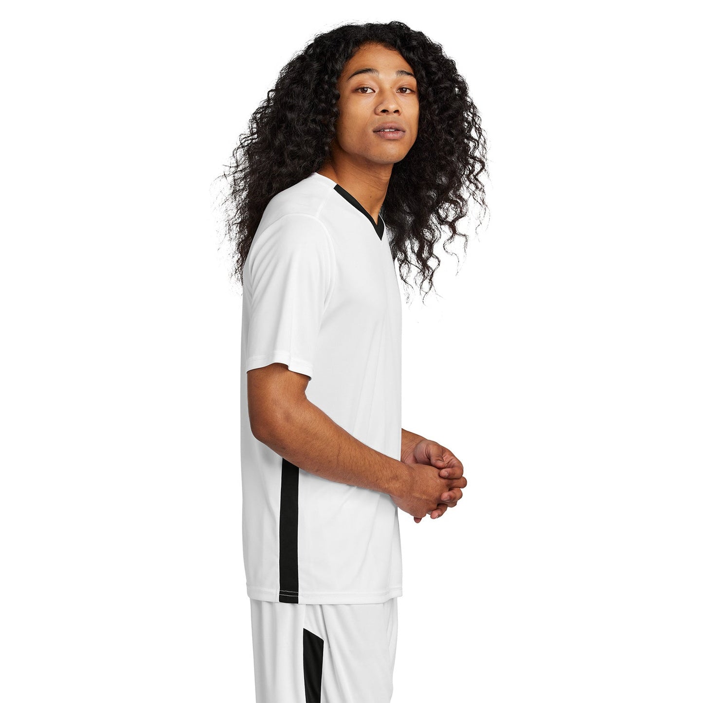 Black/White T-Shirts - Sport-Tek - Athletic Polyester Fit