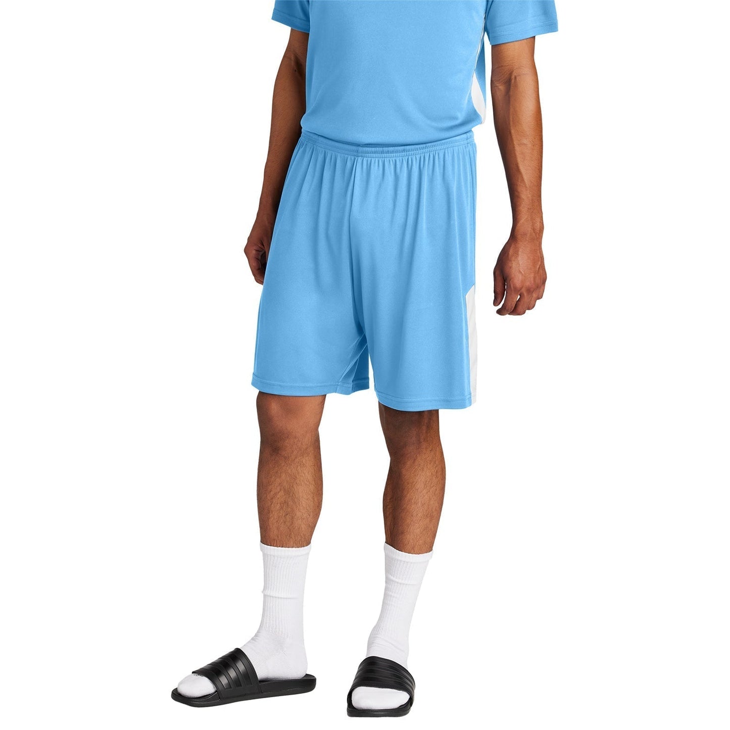 Black/White Shorts - Sport-Tek - Snag-Resistant Fabric