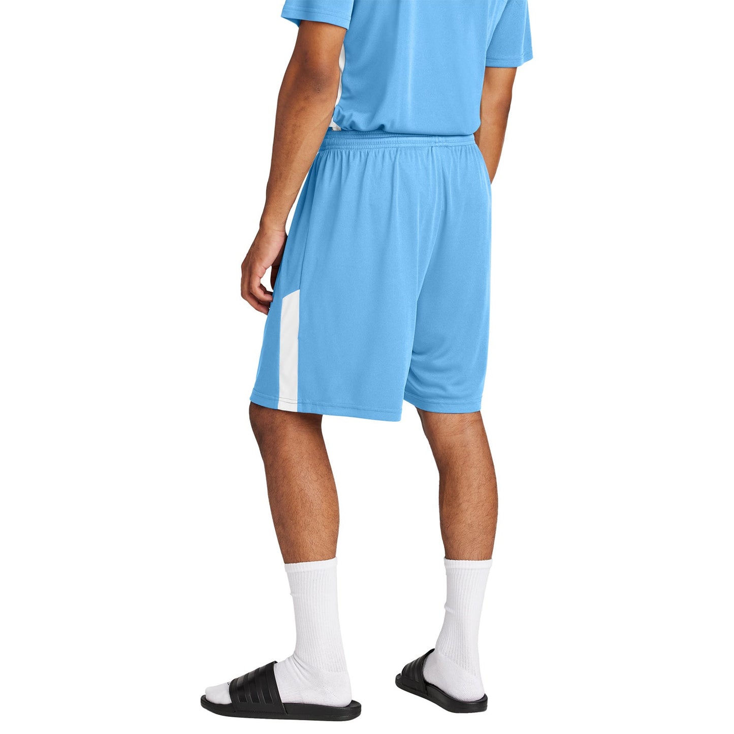 Black/White Shorts - Sport-Tek - Snag-Resistant Fabric