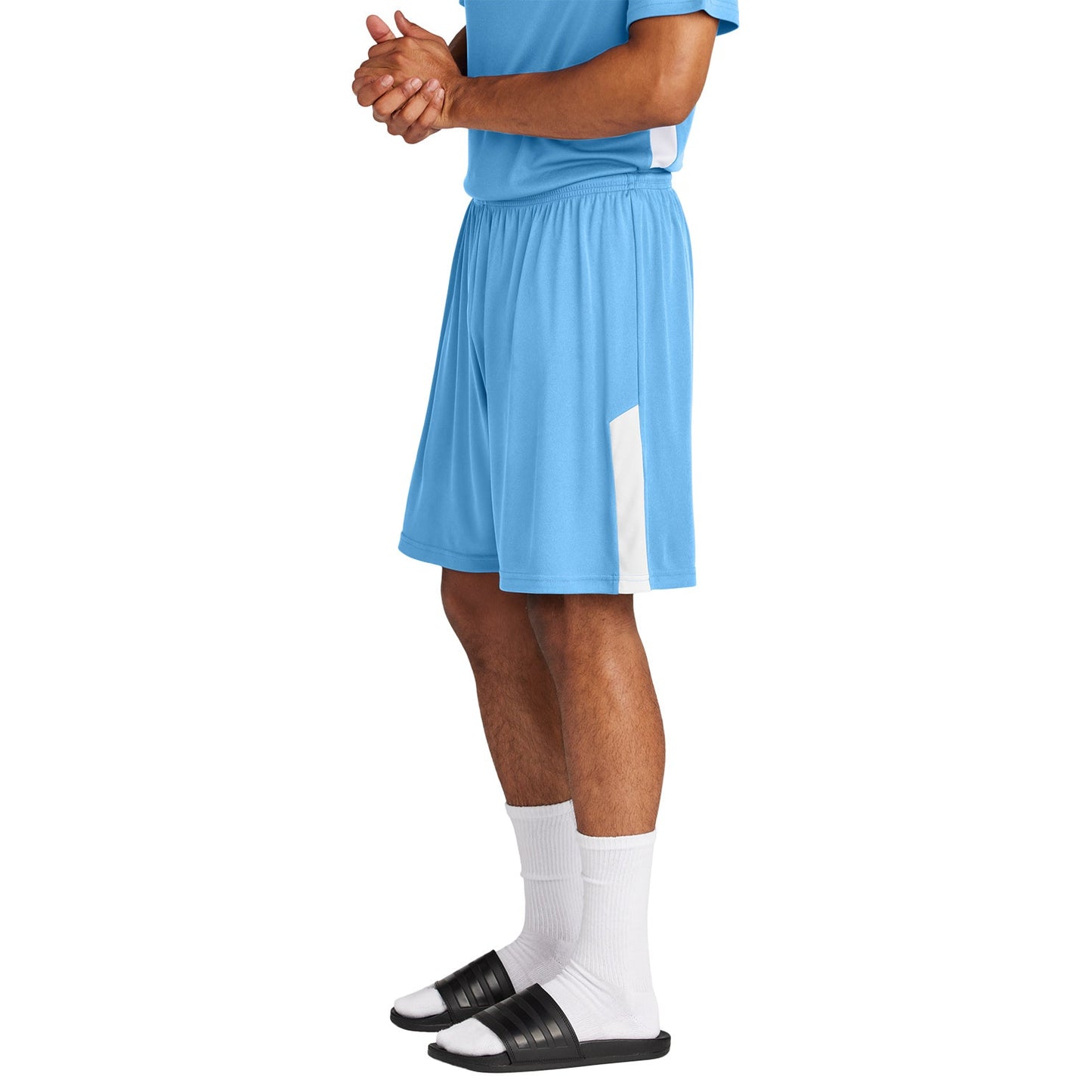 Black/White Shorts - Sport-Tek - Snag-Resistant Fabric