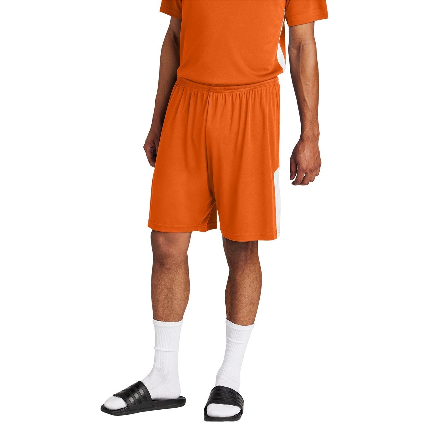 Black/White Shorts - Sport-Tek - Snag-Resistant Fabric