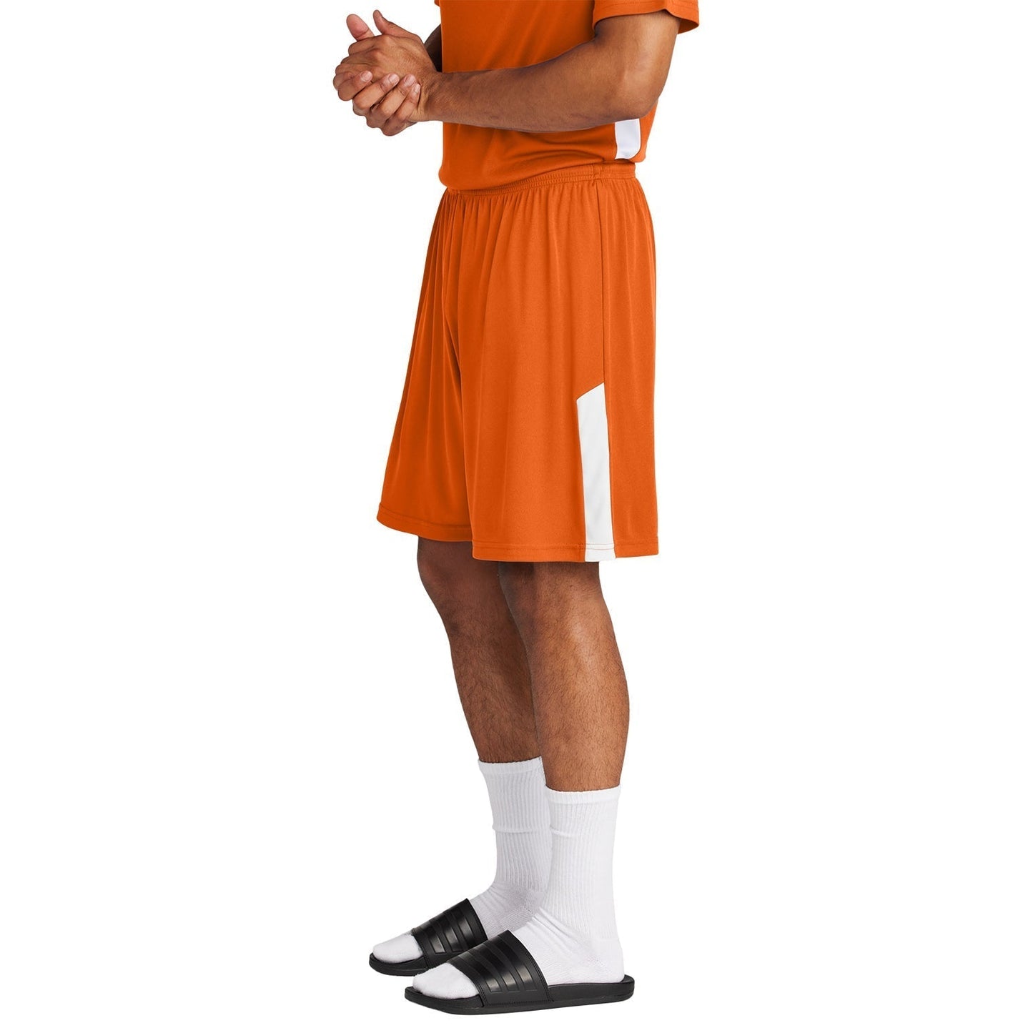 Black/White Shorts - Sport-Tek - Snag-Resistant Fabric