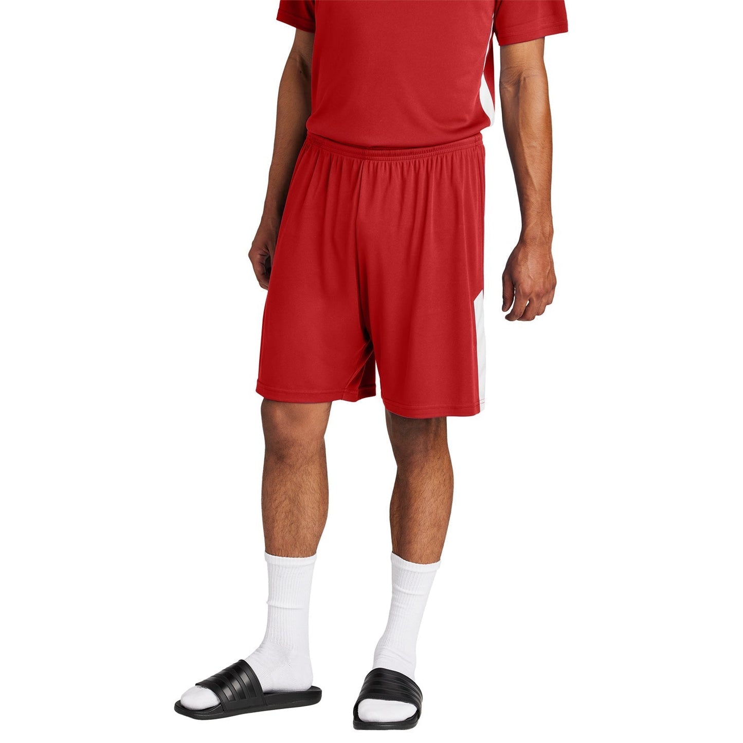 Black/White Shorts - Sport-Tek - Snag-Resistant Fabric
