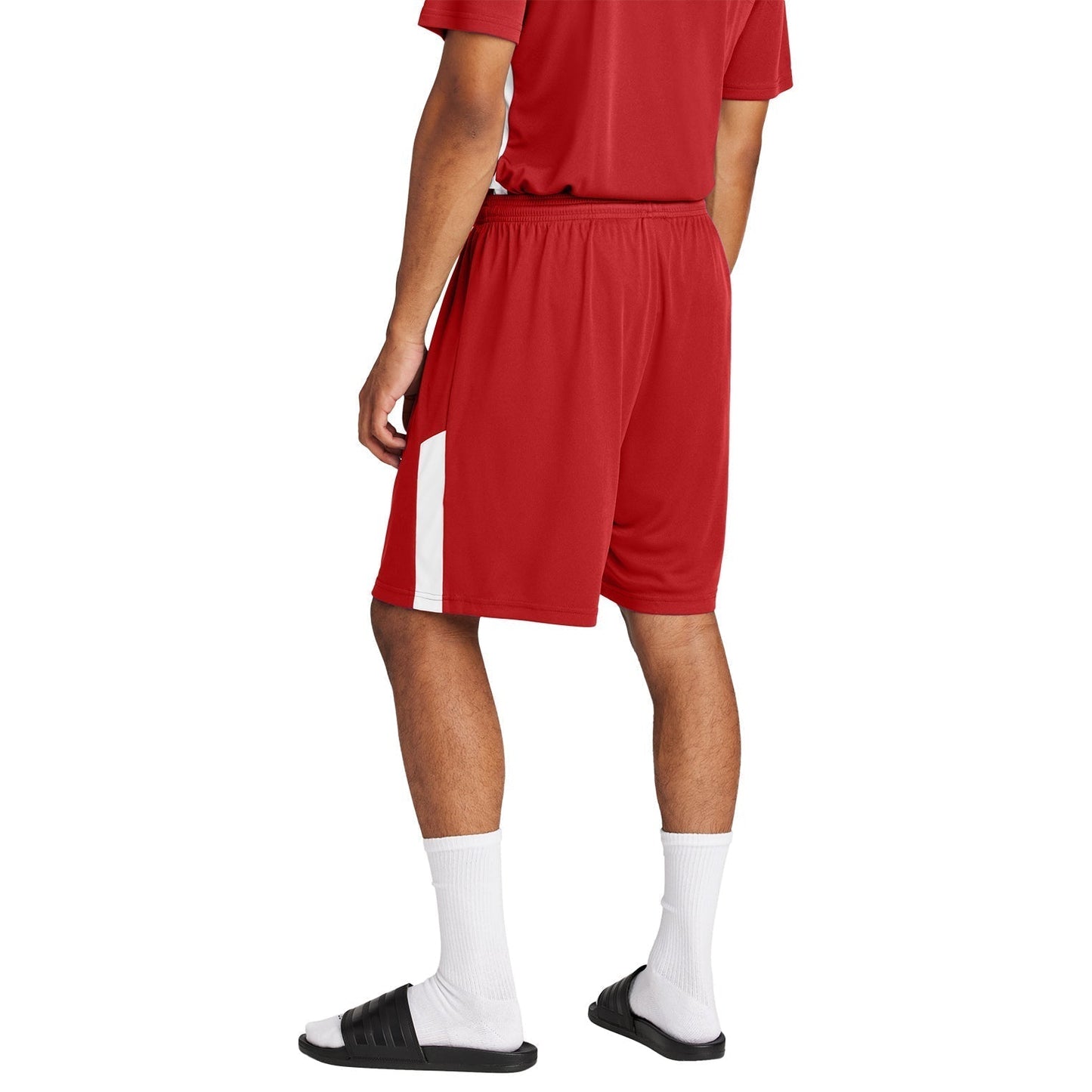 Black/White Shorts - Sport-Tek - Snag-Resistant Fabric