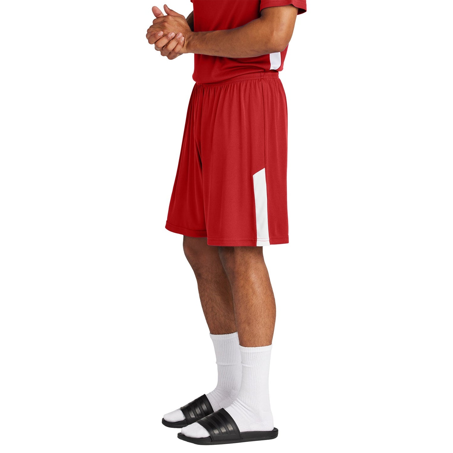 Black/White Shorts - Sport-Tek - Snag-Resistant Fabric