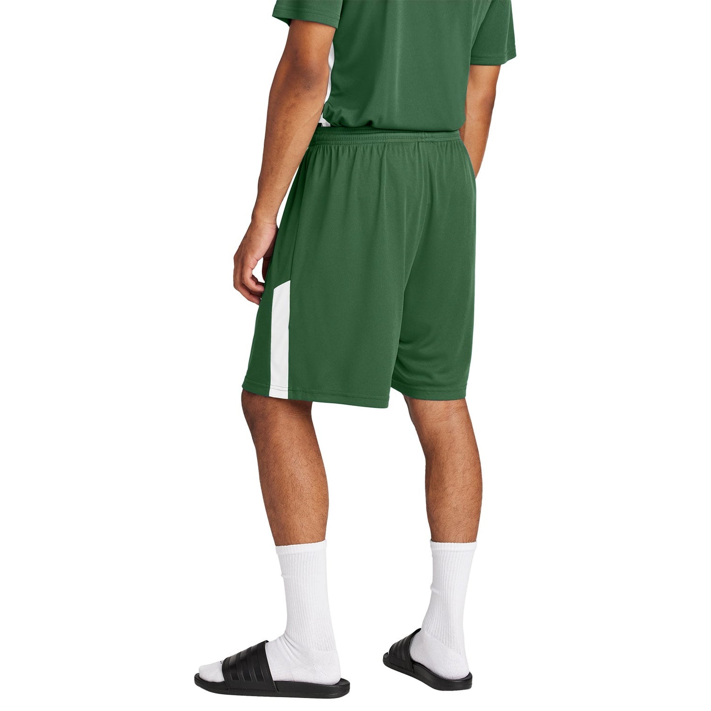 Black/White Shorts - Sport-Tek - Snag-Resistant Fabric