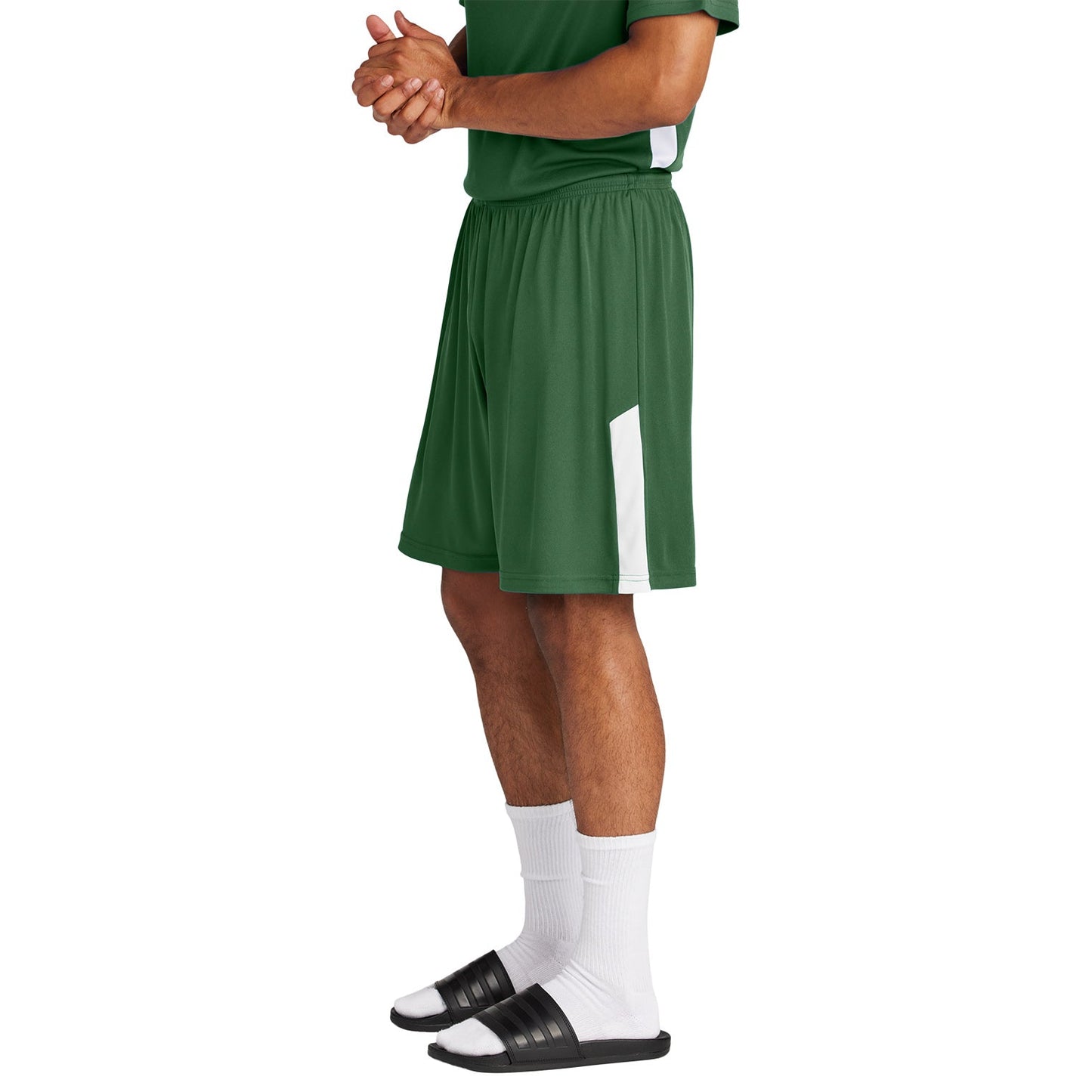 Black/White Shorts - Sport-Tek - Snag-Resistant Fabric