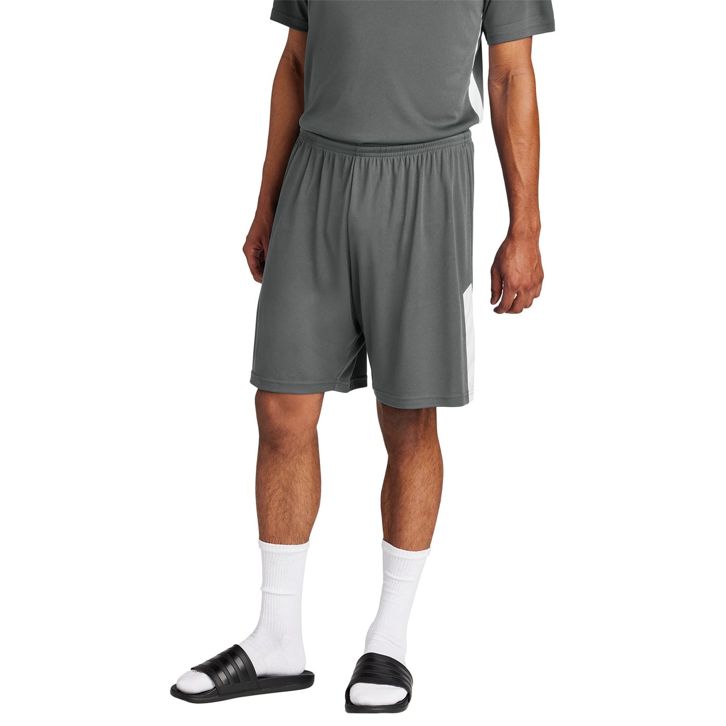 Black/White Shorts - Sport-Tek - Snag-Resistant Fabric