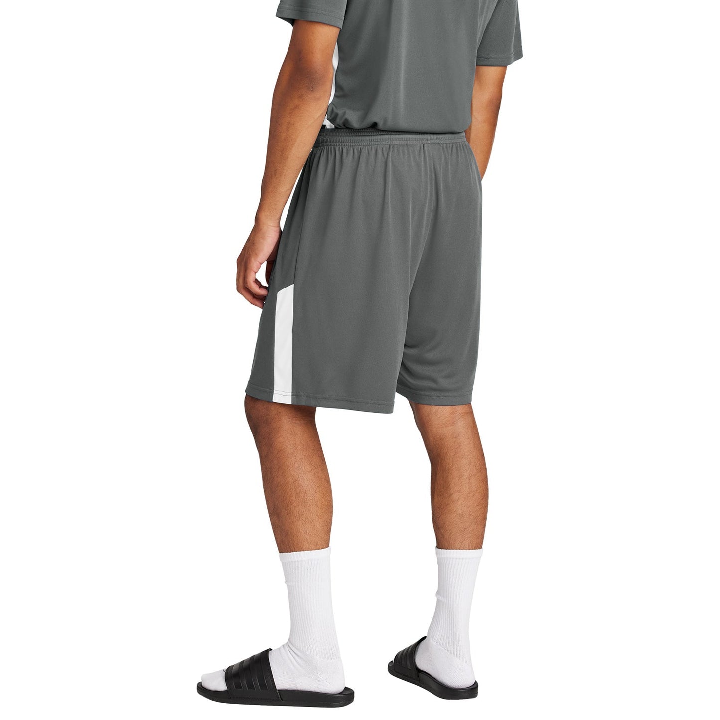 Black/White Shorts - Sport-Tek - Snag-Resistant Fabric