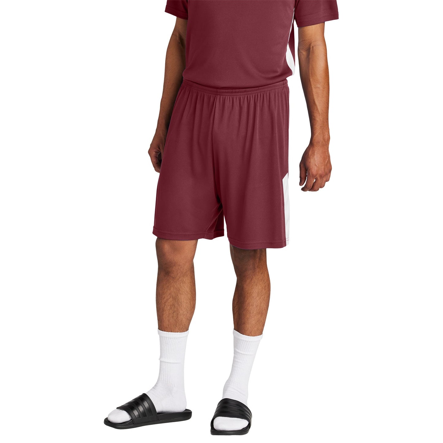 Black/White Shorts - Sport-Tek - Snag-Resistant Fabric