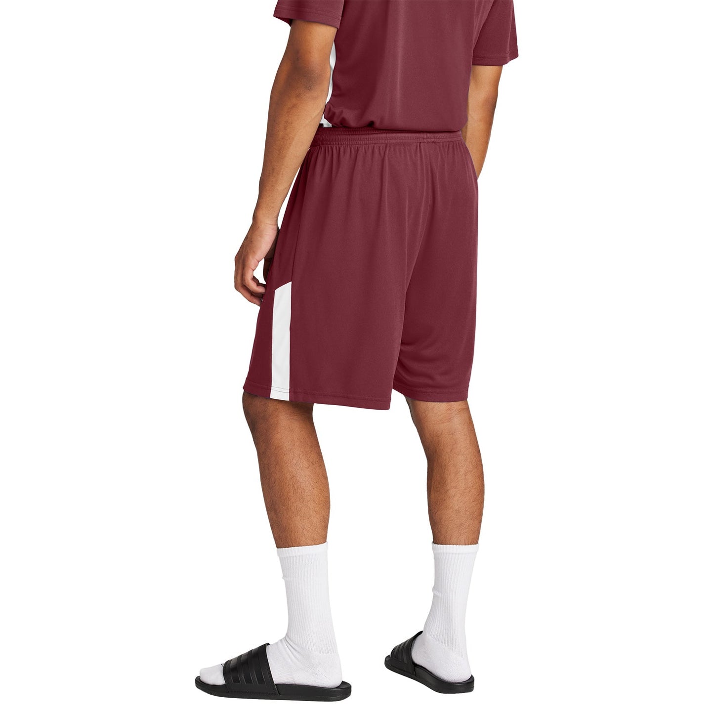 Black/White Shorts - Sport-Tek - Snag-Resistant Fabric