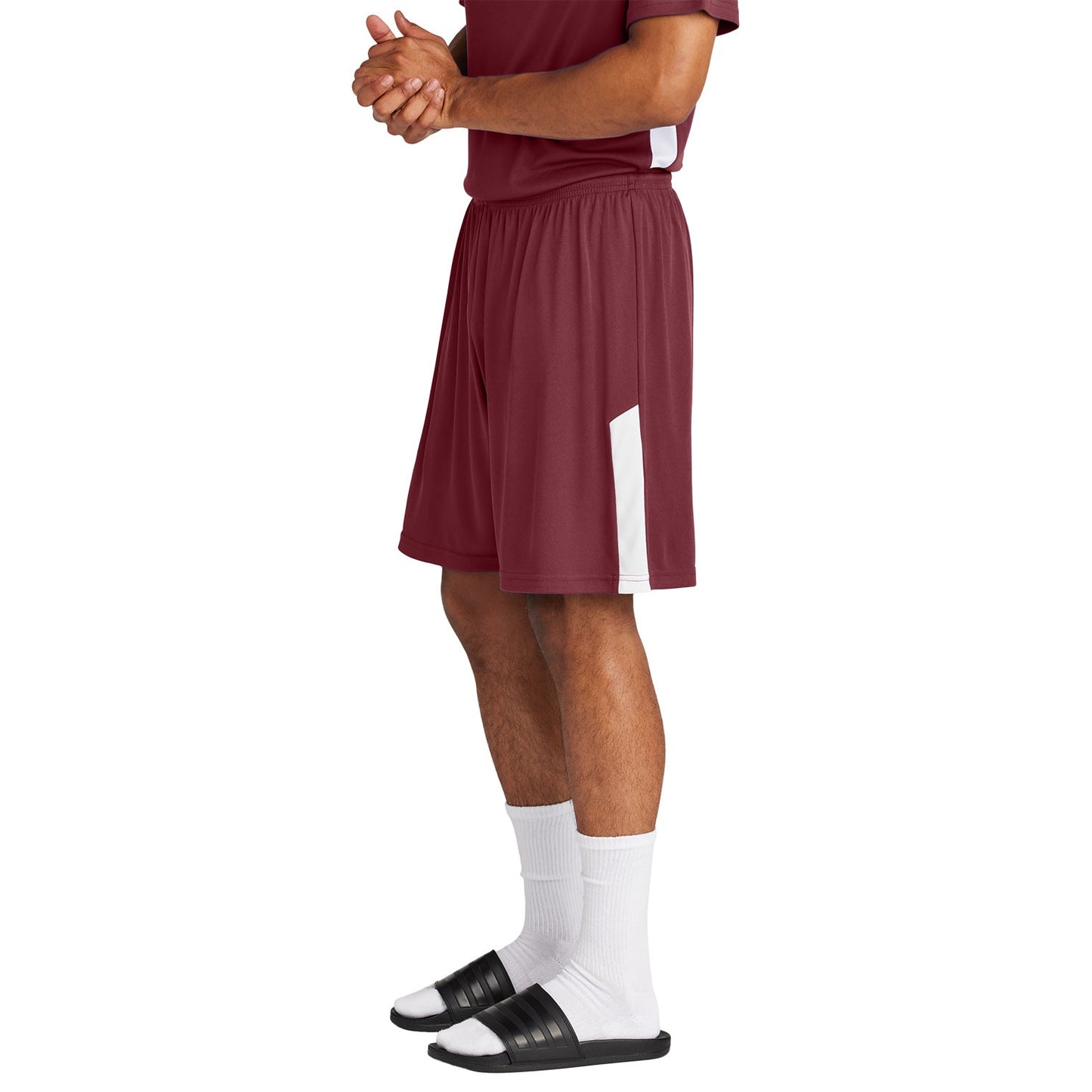Black/White Shorts - Sport-Tek - Snag-Resistant Fabric