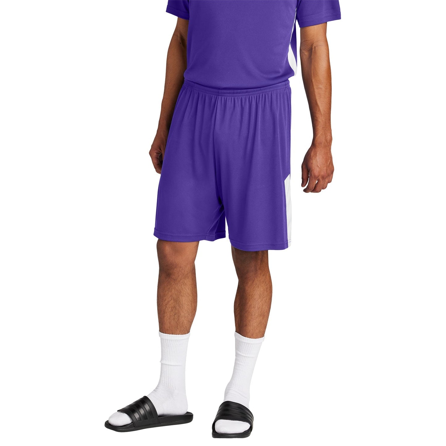 Black/White Shorts - Sport-Tek - Snag-Resistant Fabric