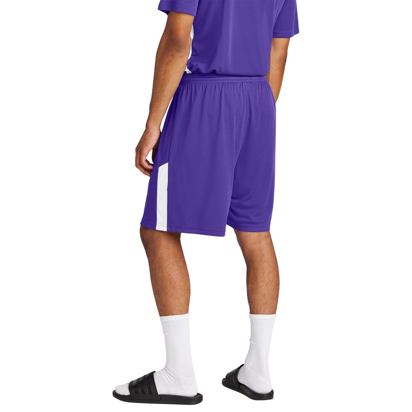 Black/White Shorts - Sport-Tek - Snag-Resistant Fabric