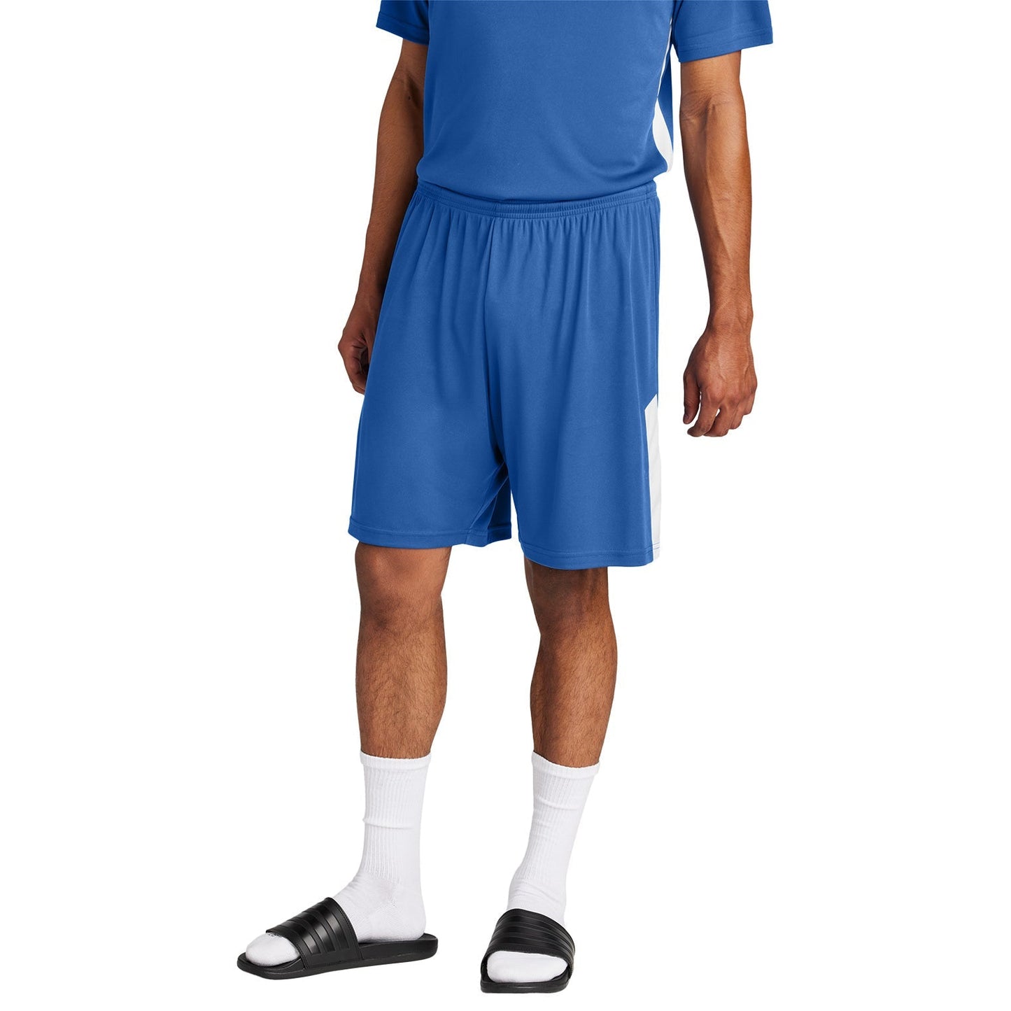 Black/White Shorts - Sport-Tek - Snag-Resistant Fabric