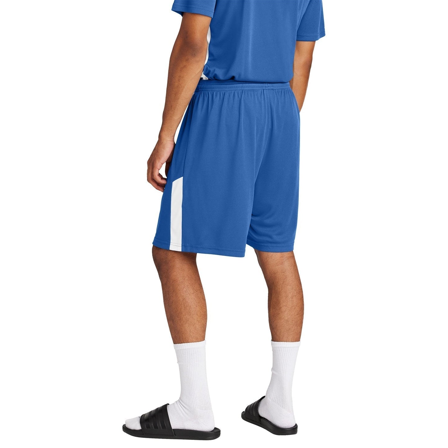 Black/White Shorts - Sport-Tek - Snag-Resistant Fabric