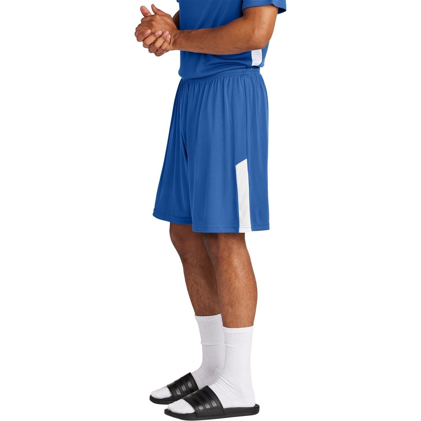 Black/White Shorts - Sport-Tek - Snag-Resistant Fabric