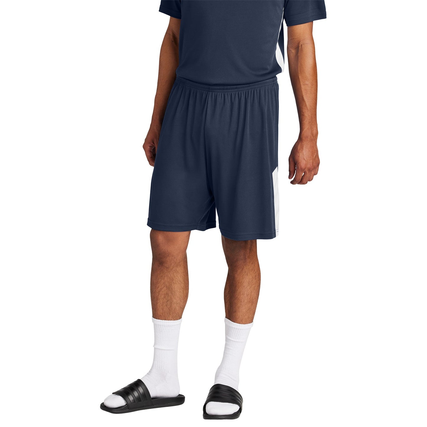 Black/White Shorts - Sport-Tek - Snag-Resistant Fabric