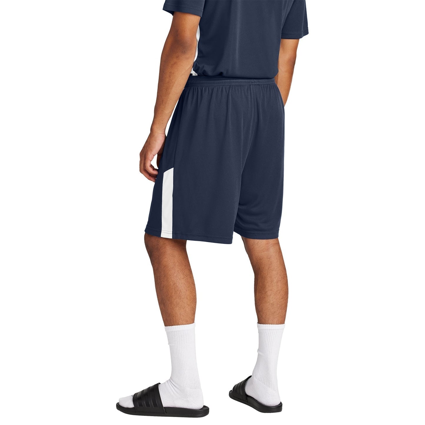 Black/White Shorts - Sport-Tek - Snag-Resistant Fabric