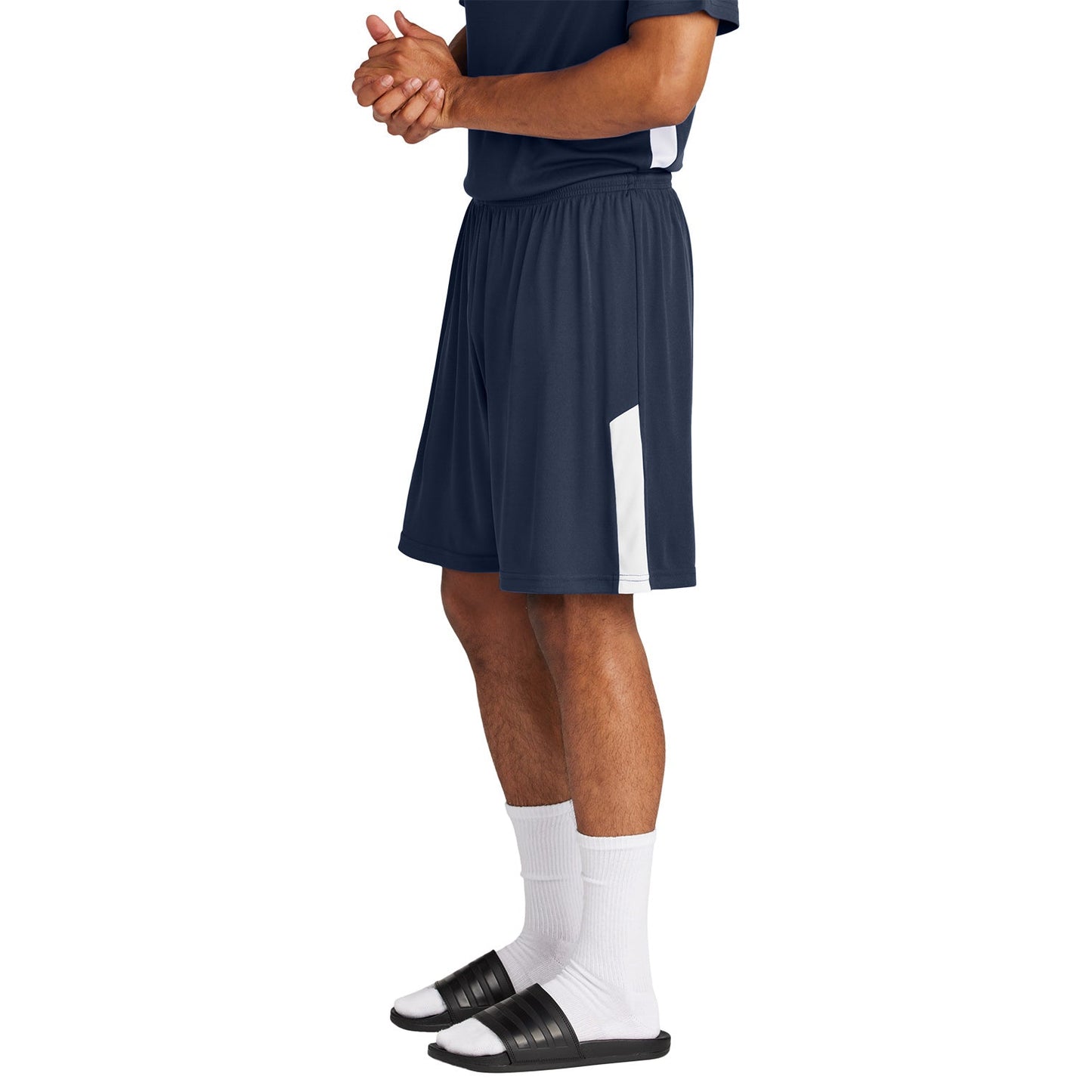 Black/White Shorts - Sport-Tek - Snag-Resistant Fabric