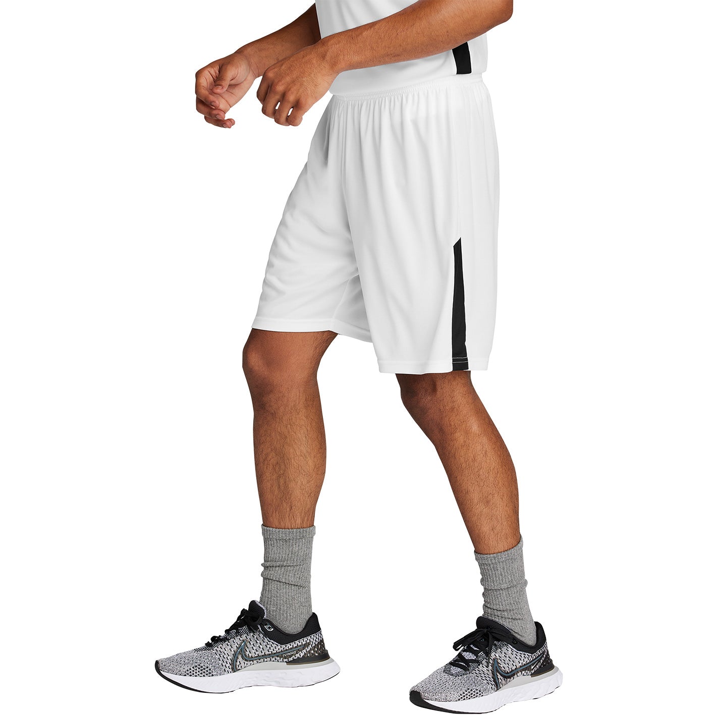 Black/White Shorts - Sport-Tek - Snag-Resistant Fabric