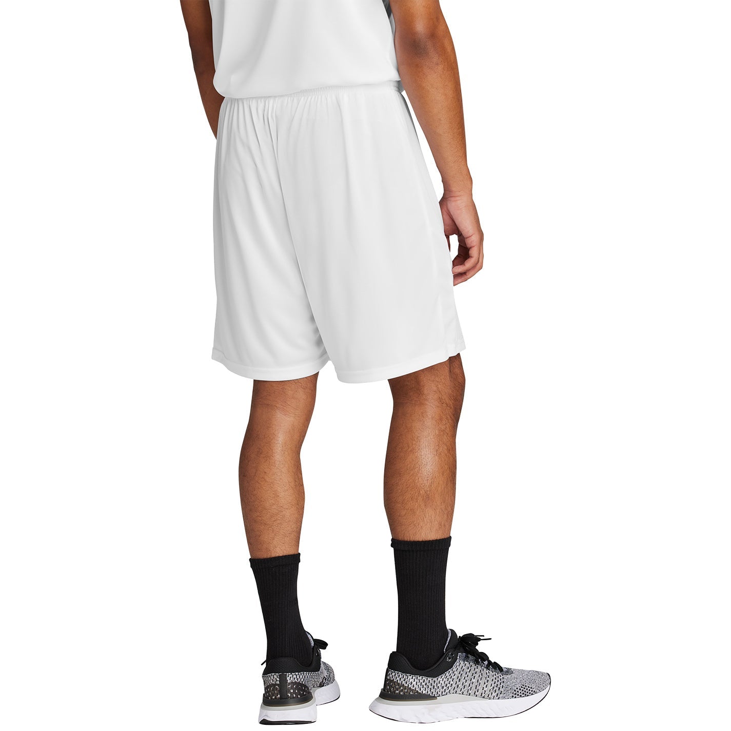 Black/White Shorts - Sport-Tek - Snag-Resistant Fabric