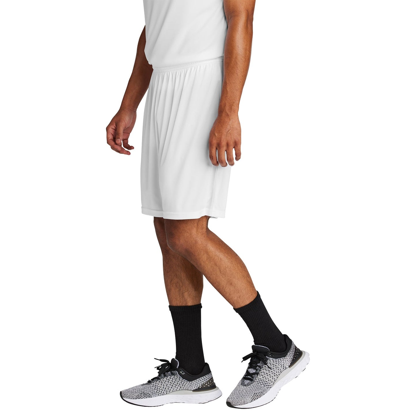 Black/White Shorts - Sport-Tek - Snag-Resistant Fabric