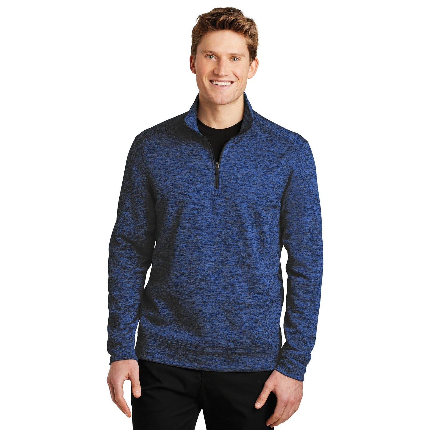 Black Electric Sweatshirts - Sport-Tek - Heather Fleece