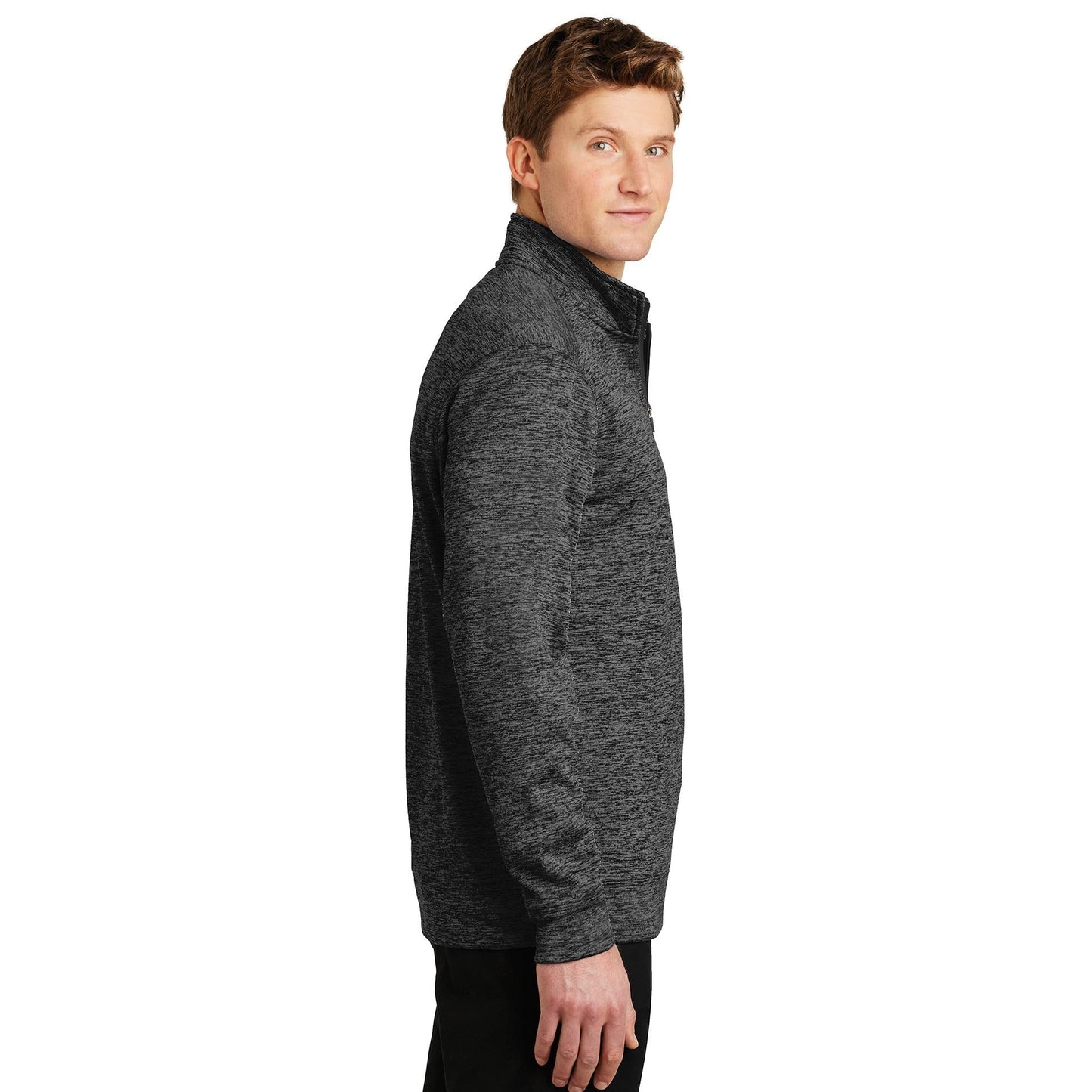 Black Electric Sweatshirts - Sport-Tek - Heather Fleece