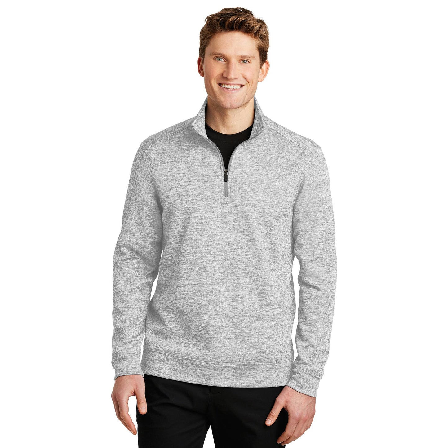 Black Electric Sweatshirts - Sport-Tek - Heather Fleece