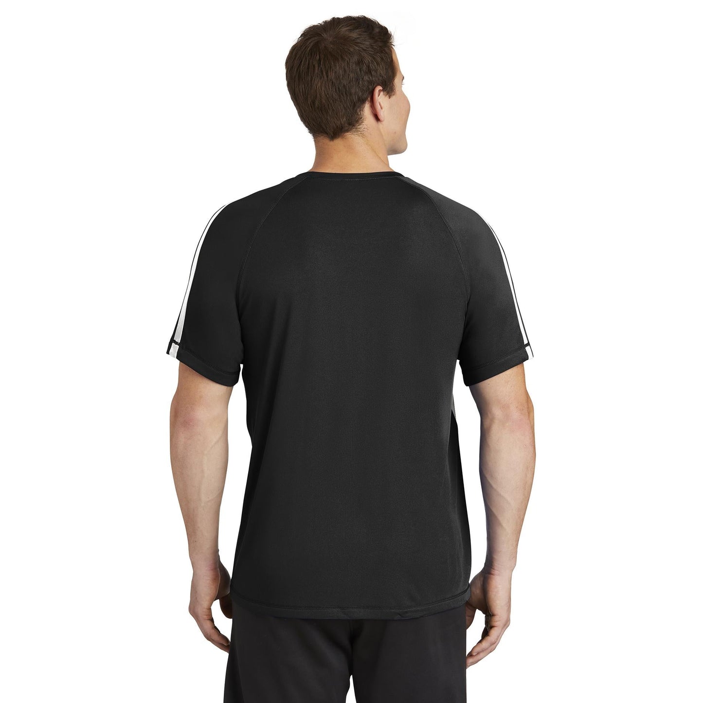 Black/Lime Shock T-Shirts - Sport-Tek - Colorblock Design
