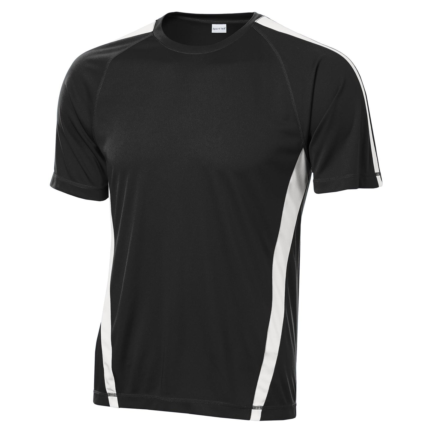 Black/Lime Shock T-Shirts - Sport-Tek - Colorblock Design