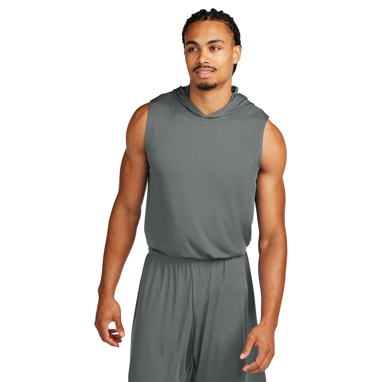 Black Sleeveless Hoodie - Sport-Tek - Moisture Wicking